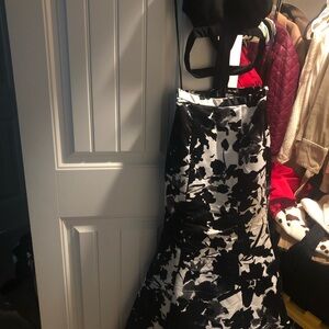 Black and White Floral Gown
